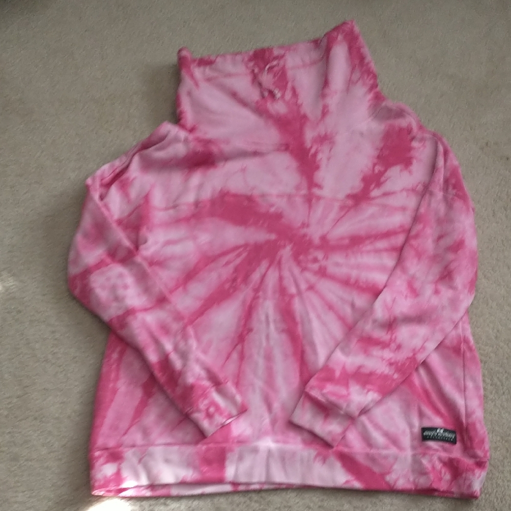 Simply Southern Pink Tie-Dye Pullover Sweatshirt